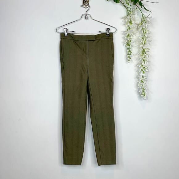 NWT J. CREW black label Ryder pants olive green skinny leg style B7854 2471